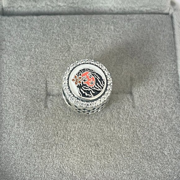 Disney Parks Exclusive Pandora Charm Princess Moana Double Sided Floral - Picture 1 of 5